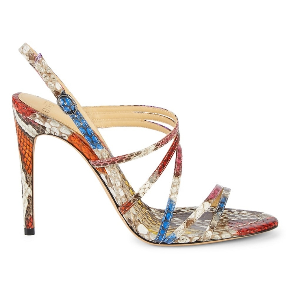 Alexandre Birman Multi Color Python Slingback - image 1
